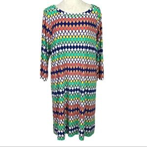 Signature Collection Blue Coral Print Shif…